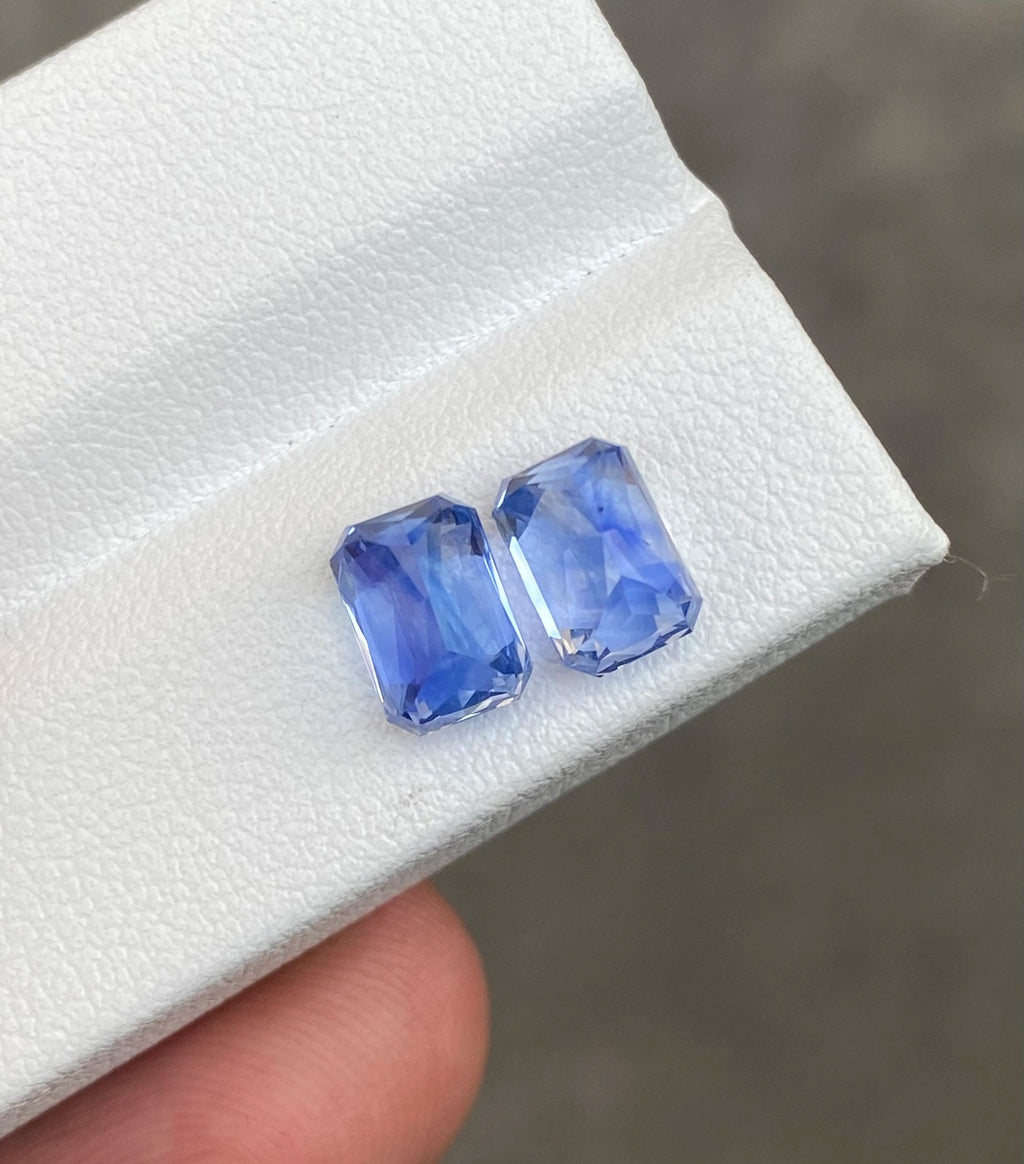 Perfect blue sapphire pair