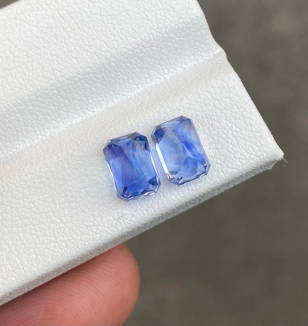 Perfect blue sapphire pair