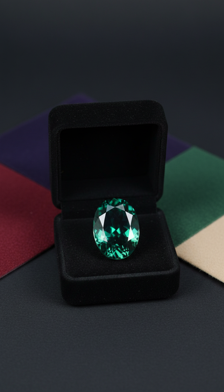 Emerald shadow loose gemstone