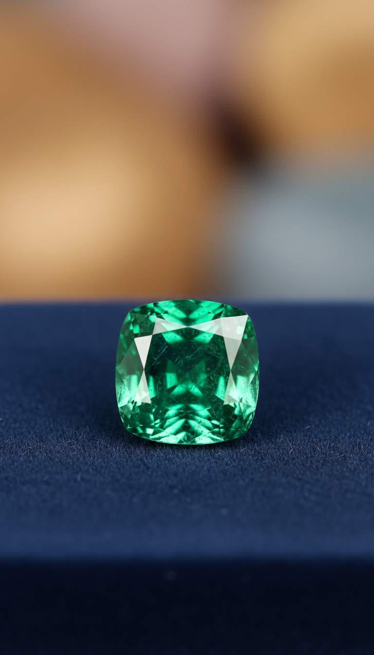 Vivid Green Colombian Emerald Oval