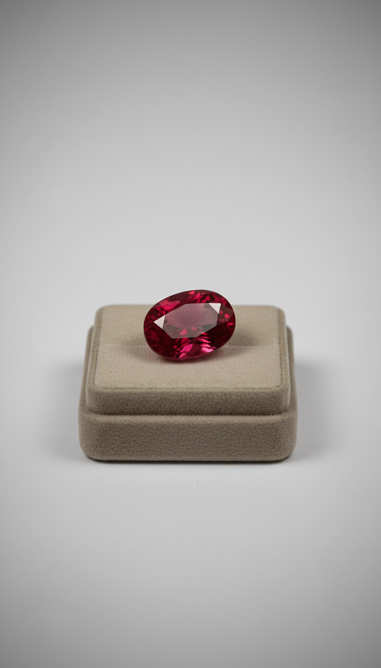 Burmese ruby 2.8ct oval brilliant