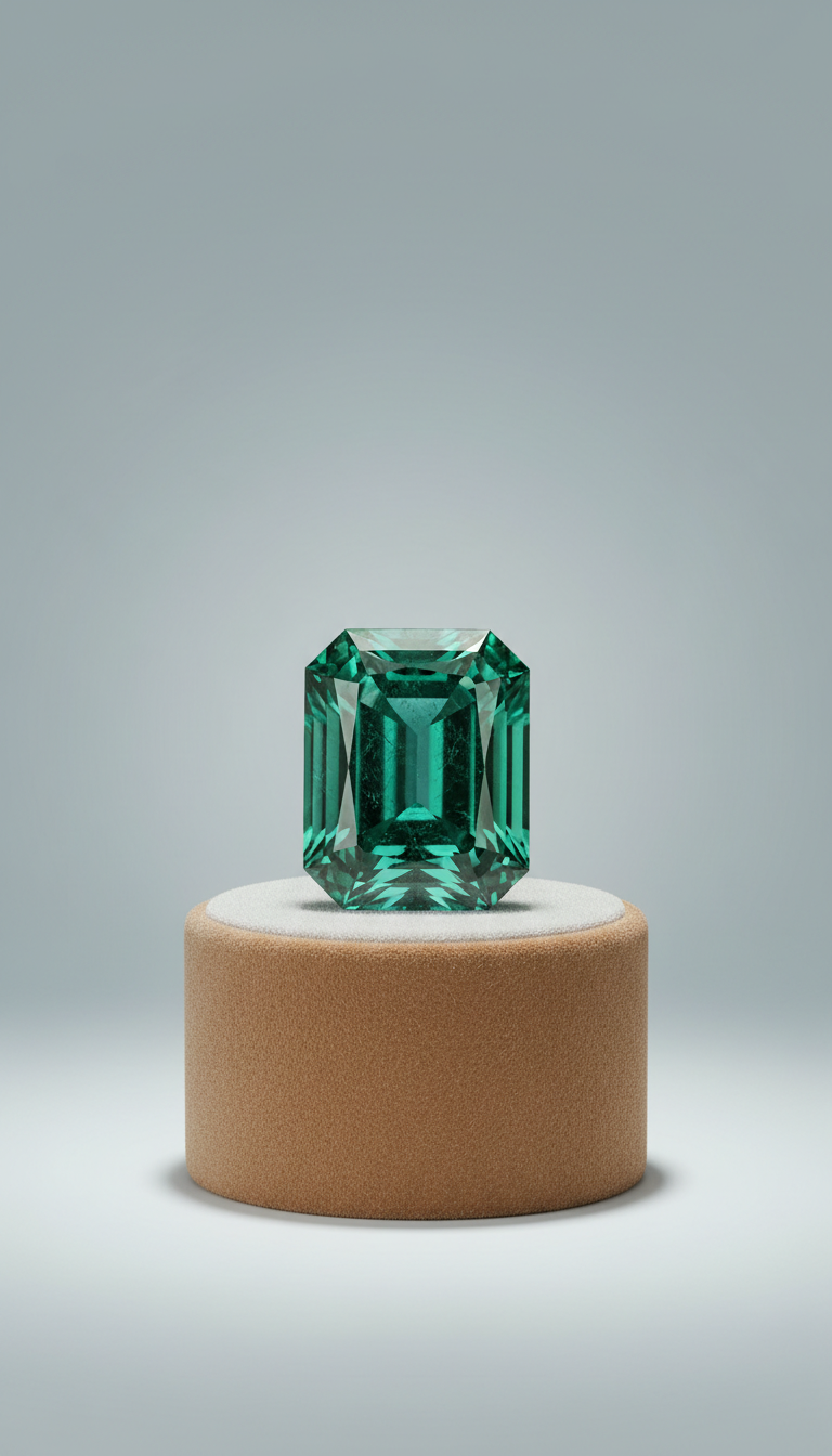 Colombian emerald 4.1ct octagon step cut