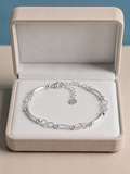 Polished Silver Link Bracelet