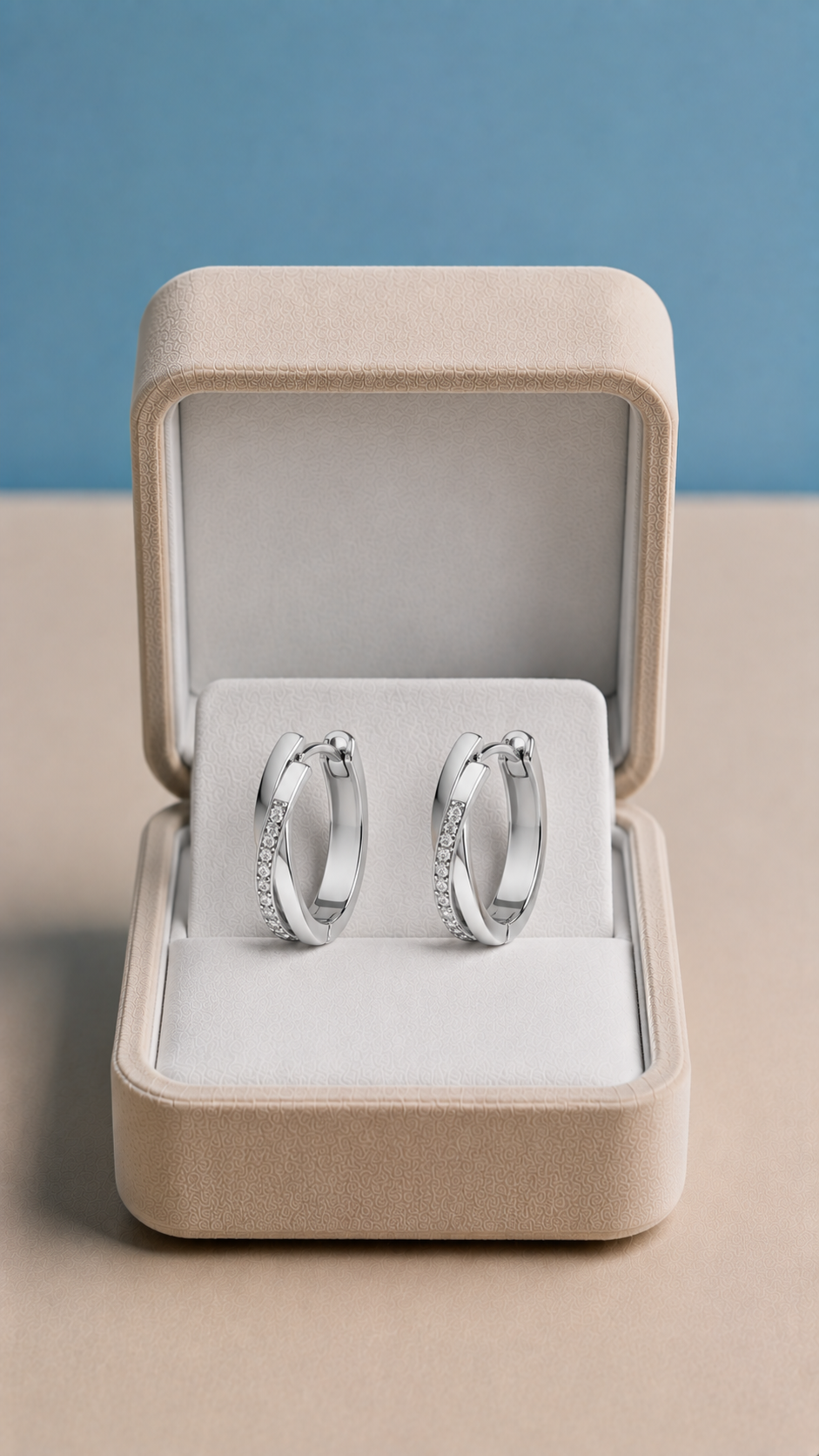 Twisted Sterling Silver Hoop Earrings