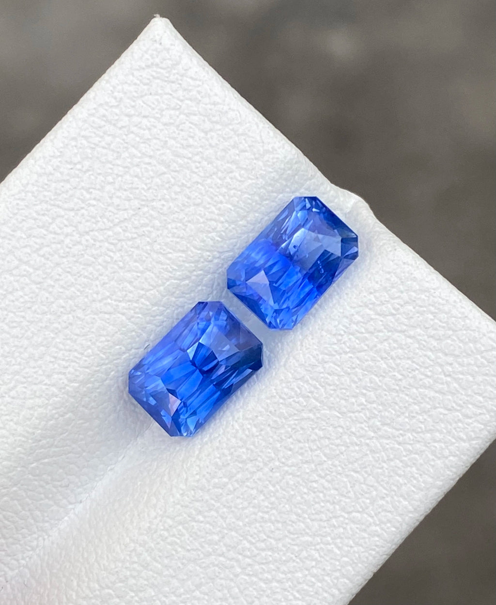 Perfect blue sapphire pair