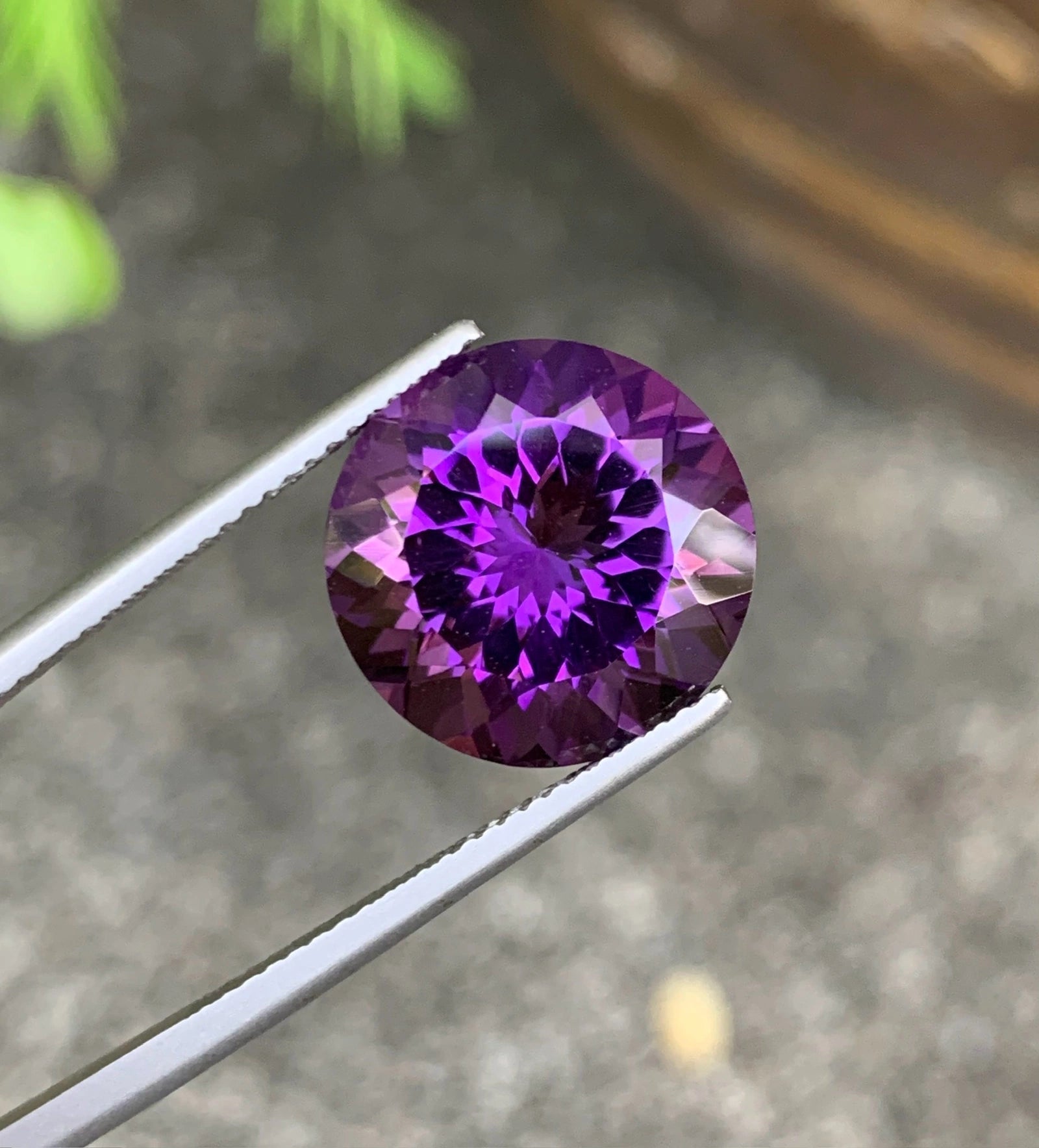 Fancy cut amethyst