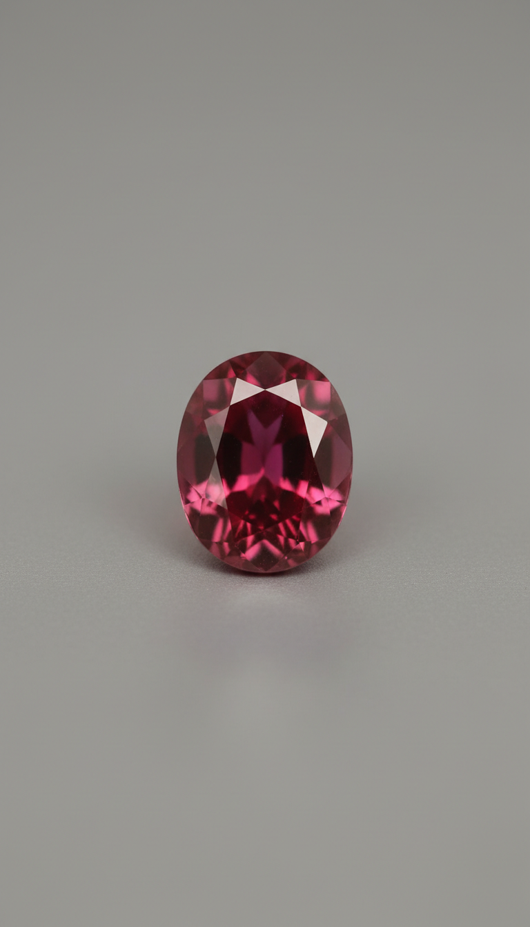 Oval Ruby Vivid Red