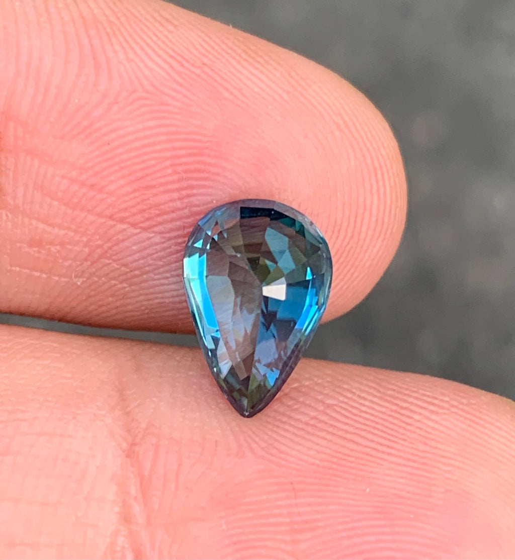 Neon blue zircon