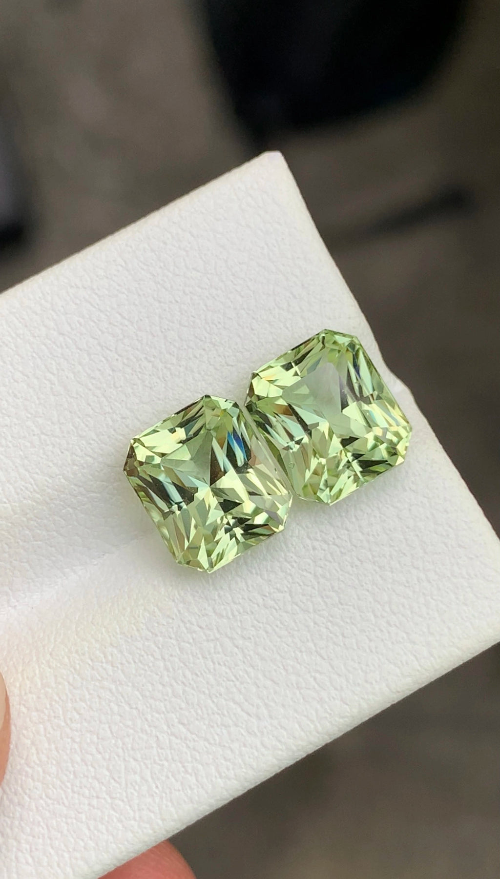 Natural Mint Green Tourmaline Pair