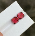 Exquisite rhodolite garnet pair