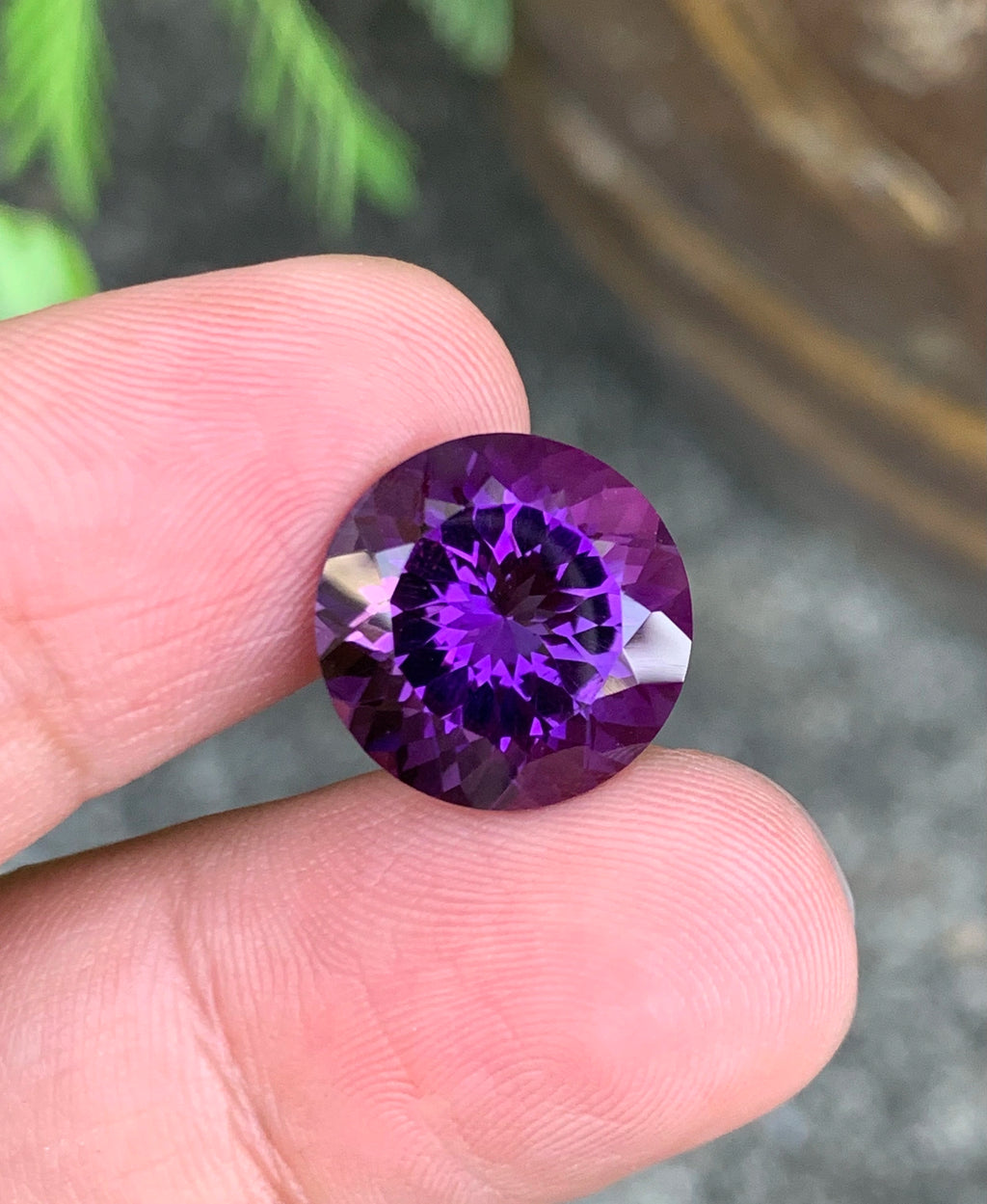Fancy cut amethyst