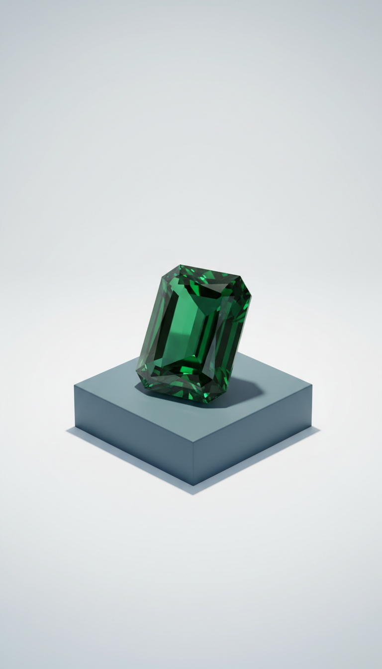 Vivid Green Emerald Colombian Origin
