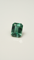 Emerald cut Colombian emerald with vivid clarity